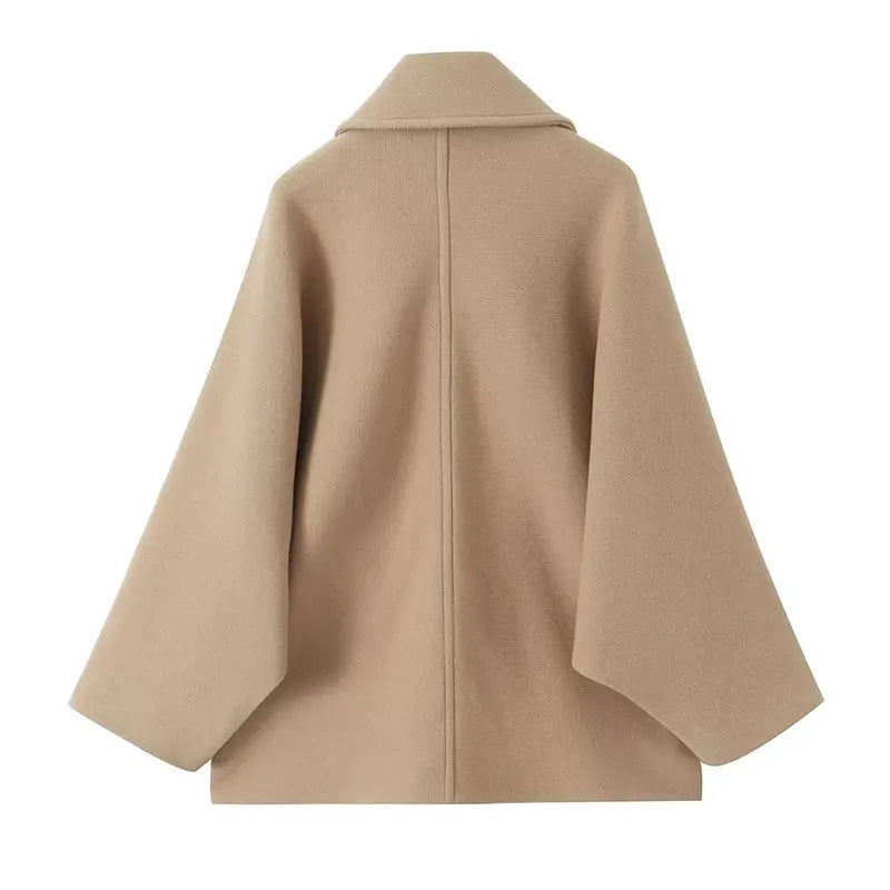 Oversized Kobieca Kurtka Zimowa - Mila-Beżowy-XS-Trend Polska