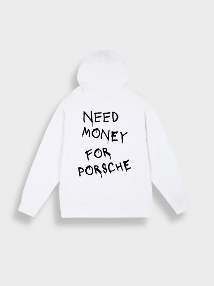 Oversized męska bluza z kapturem z nadrukiem - Noah-Biały-S-Trend Polska