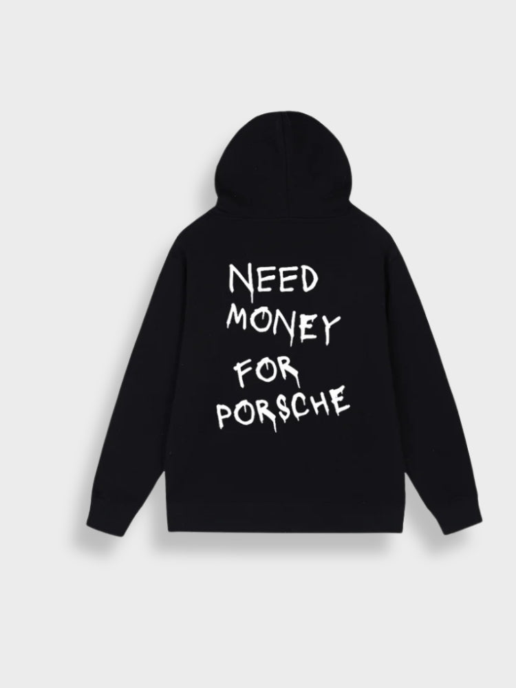 Oversized męska bluza z kapturem z nadrukiem - Noah-Czarny-S-Trend Polska