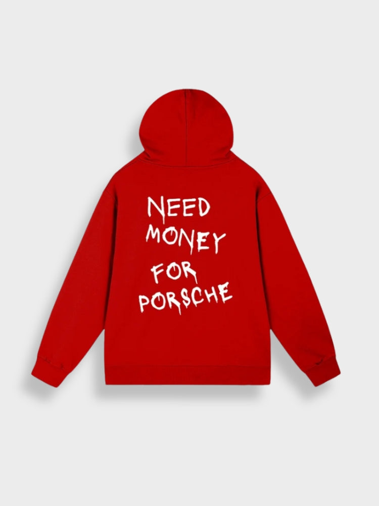 Oversized męska bluza z kapturem z nadrukiem - Noah-Czerwony-S-Trend Polska