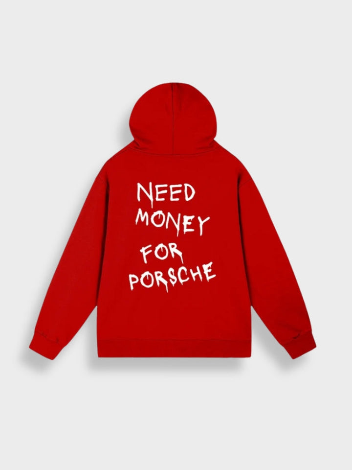 Oversized męska bluza z kapturem z nadrukiem - Noah-Czerwony-S-Trend Polska