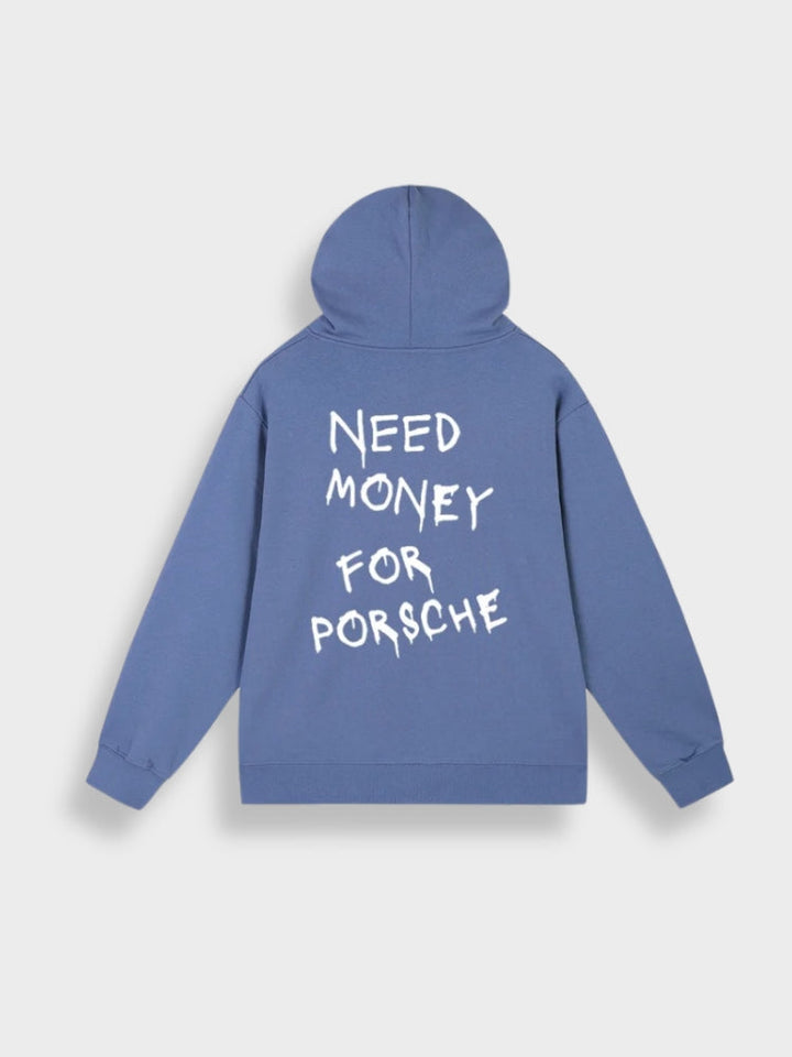 Oversized męska bluza z kapturem z nadrukiem - Noah-Niebieski-S-Trend Polska