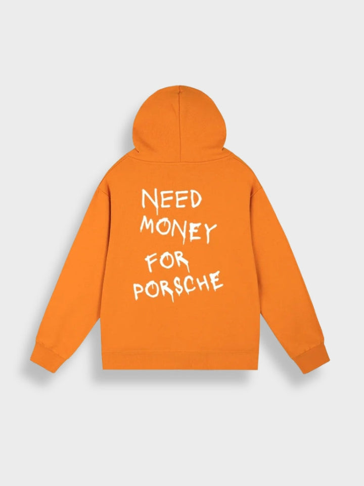 Oversized męska bluza z kapturem z nadrukiem - Noah-Pomarańczowy-S-Trend Polska
