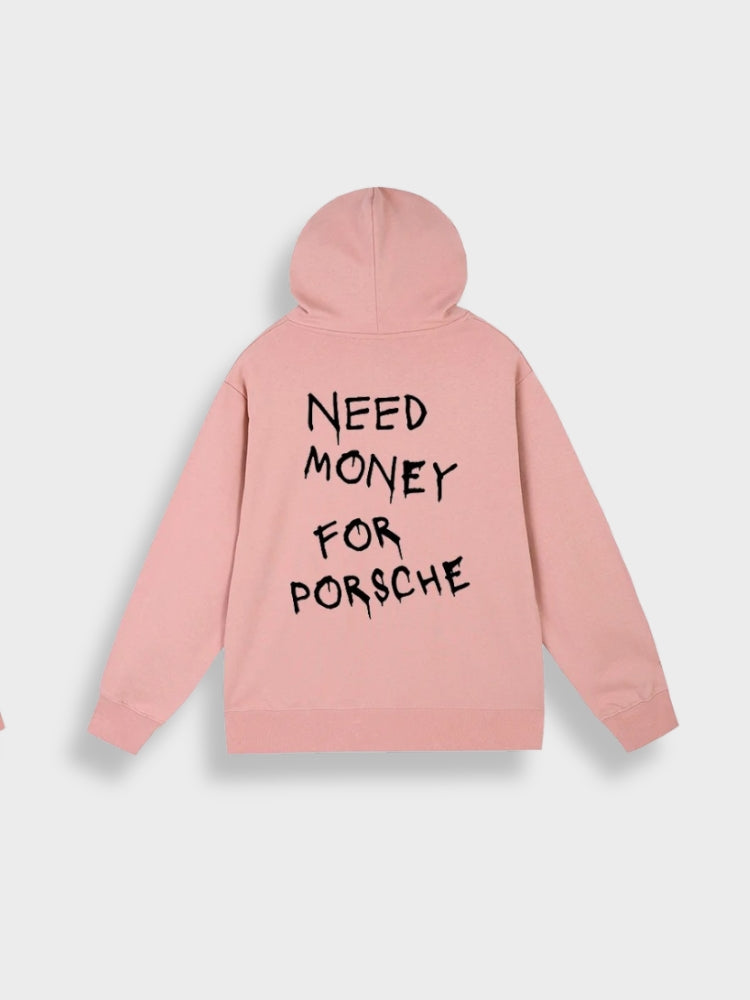 Oversized męska bluza z kapturem z nadrukiem - Noah-Różowy-S-Trend Polska