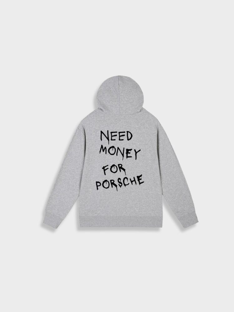 Oversized męska bluza z kapturem z nadrukiem - Noah-Szary-S-Trend Polska