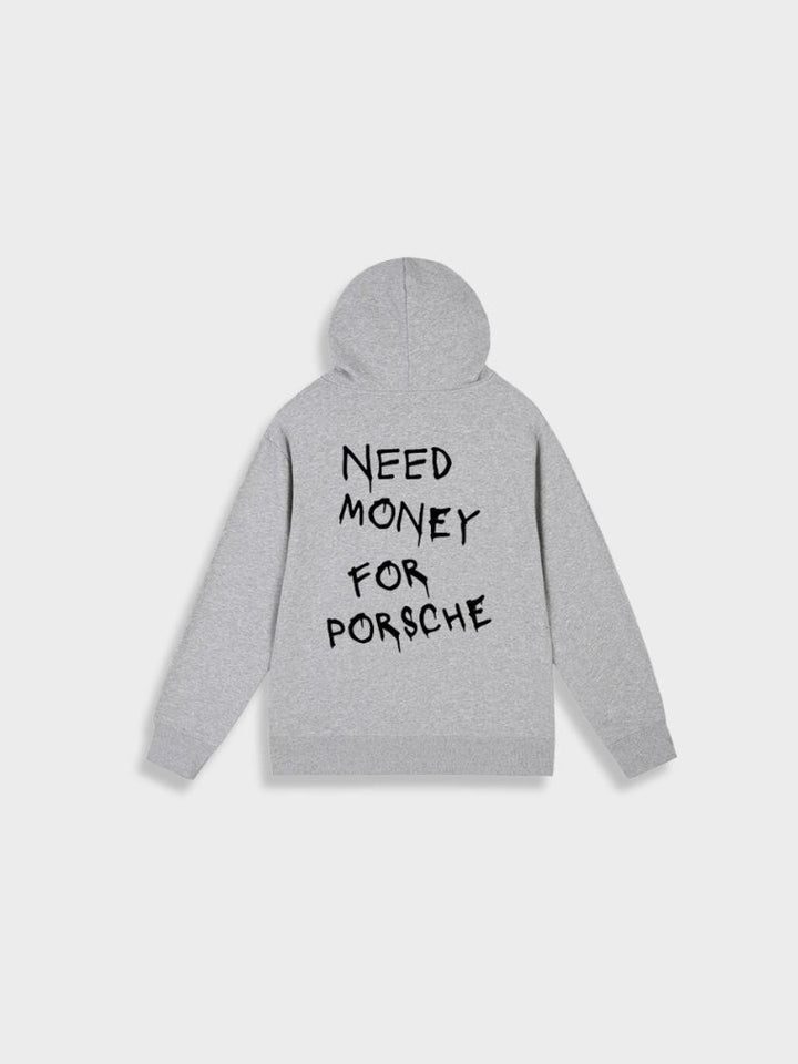 Oversized męska bluza z kapturem z nadrukiem - Noah-Szary-S-Trend Polska