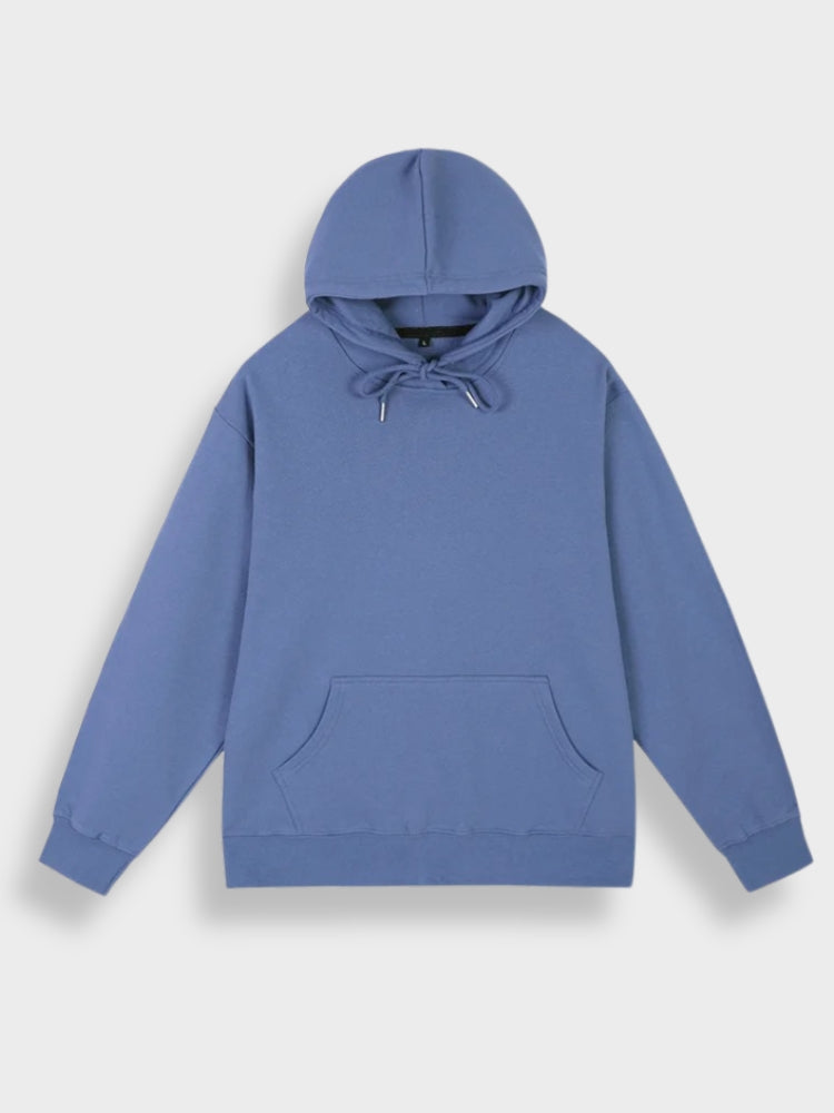 Oversized męska bluza z kapturem z nadrukiem - Noah-Szary-S-Trend Polska