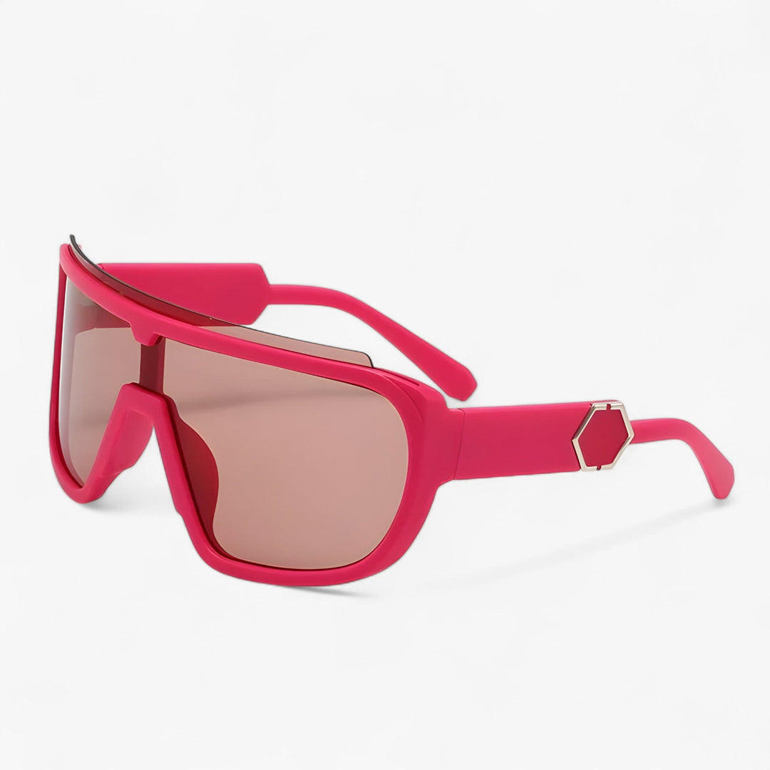 Oversized Monoblock Wraparound okulary przeciwsłoneczne – Auron-Rosa Grau-Trend Polska