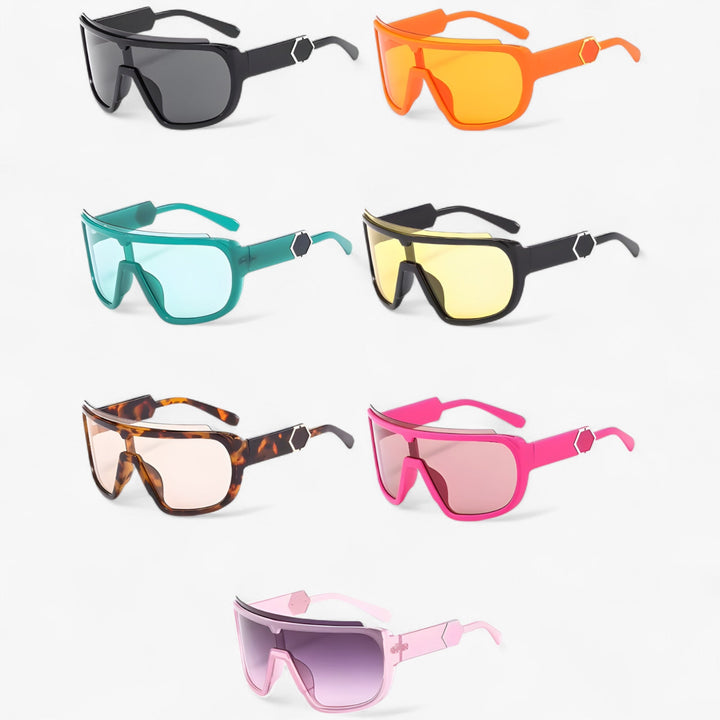 Oversized Monoblock Wraparound okulary przeciwsłoneczne – Auron-Rosa Grau-Trend Polska