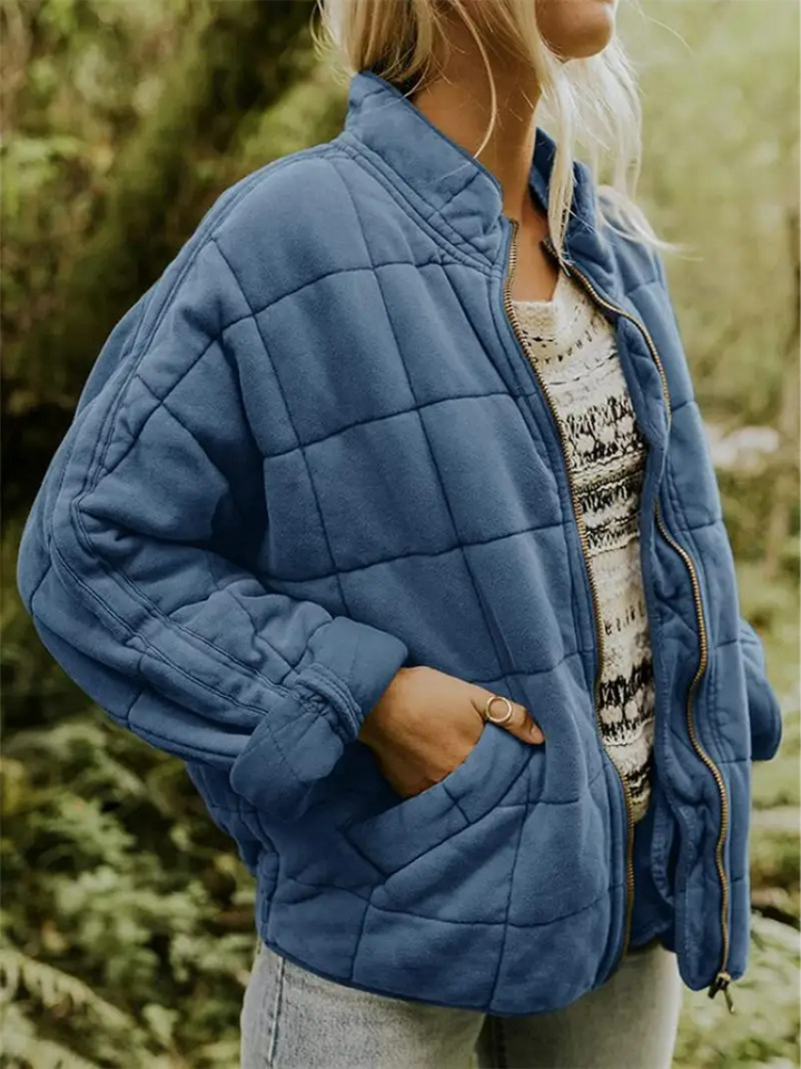 Oversized ocieplana kurtka przejściowa - Eliza-Ciemnoniebieski-S-Trend Polska