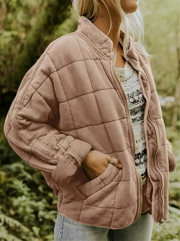 Oversized ocieplana kurtka przejściowa - Eliza-Khaki-S-Trend Polska