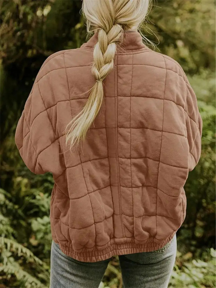 Oversized ocieplana kurtka przejściowa - Eliza-Ciemnoszary-S-Trend Polska