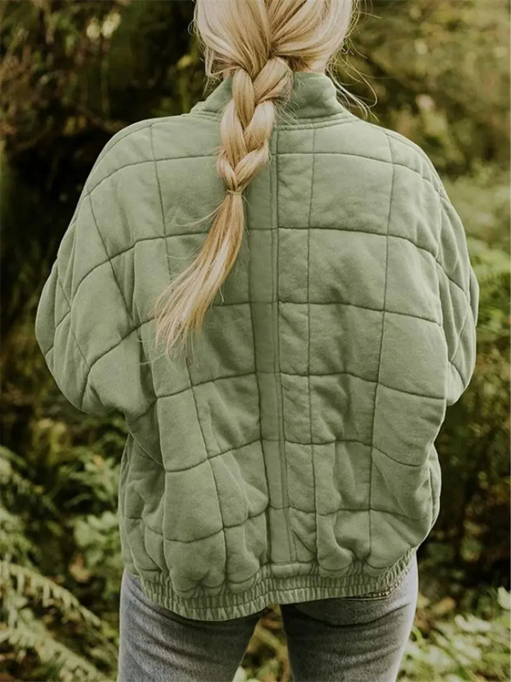 Oversized ocieplana kurtka przejściowa - Eliza-Ciemnoszary-S-Trend Polska