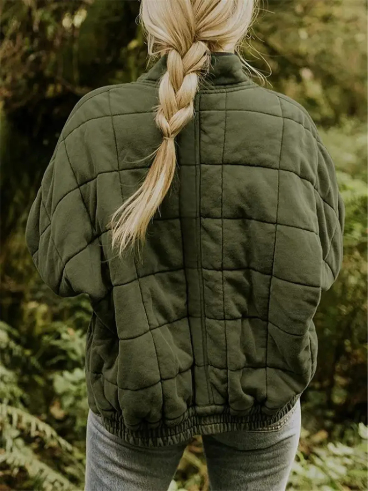 Oversized ocieplana kurtka przejściowa - Eliza-Ciemnoszary-S-Trend Polska