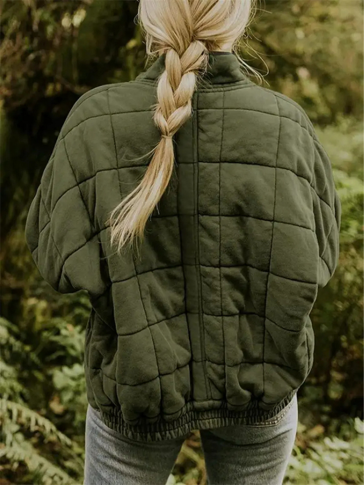 Oversized ocieplana kurtka przejściowa - Eliza-Ciemnoszary-S-Trend Polska