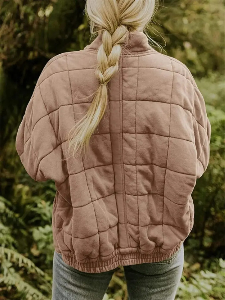 Oversized ocieplana kurtka przejściowa - Eliza-Ciemnoszary-S-Trend Polska