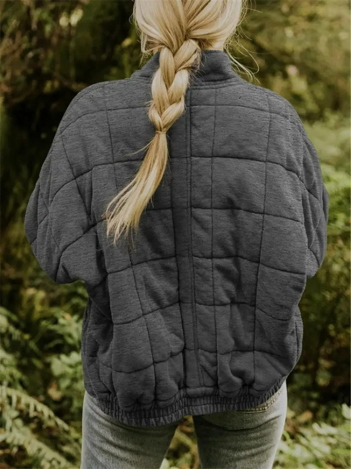 Oversized ocieplana kurtka przejściowa - Eliza-Ciemnoszary-S-Trend Polska