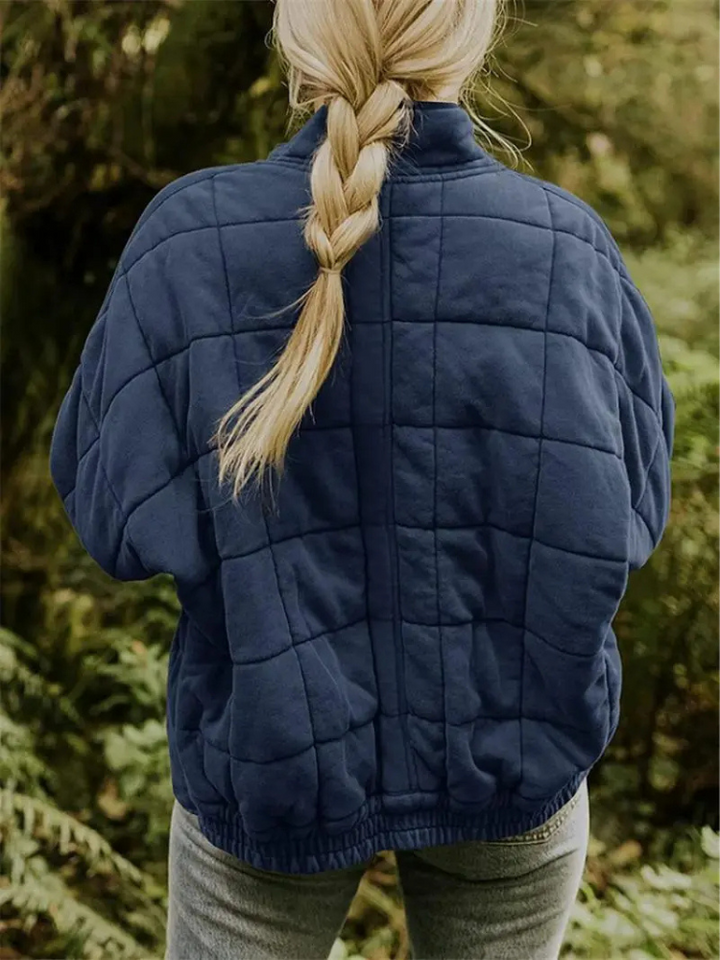 Oversized ocieplana kurtka przejściowa - Eliza-Ciemnoszary-S-Trend Polska
