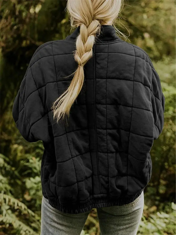 Oversized ocieplana kurtka przejściowa - Eliza-Ciemnoszary-S-Trend Polska