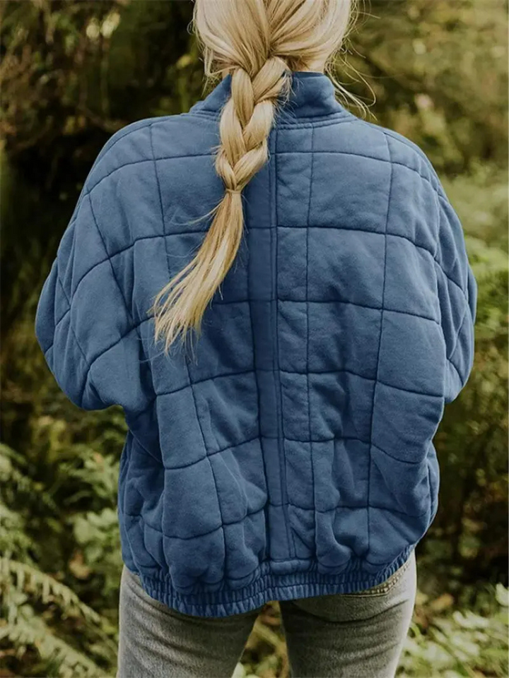 Oversized ocieplana kurtka przejściowa - Eliza-Ciemnoszary-S-Trend Polska