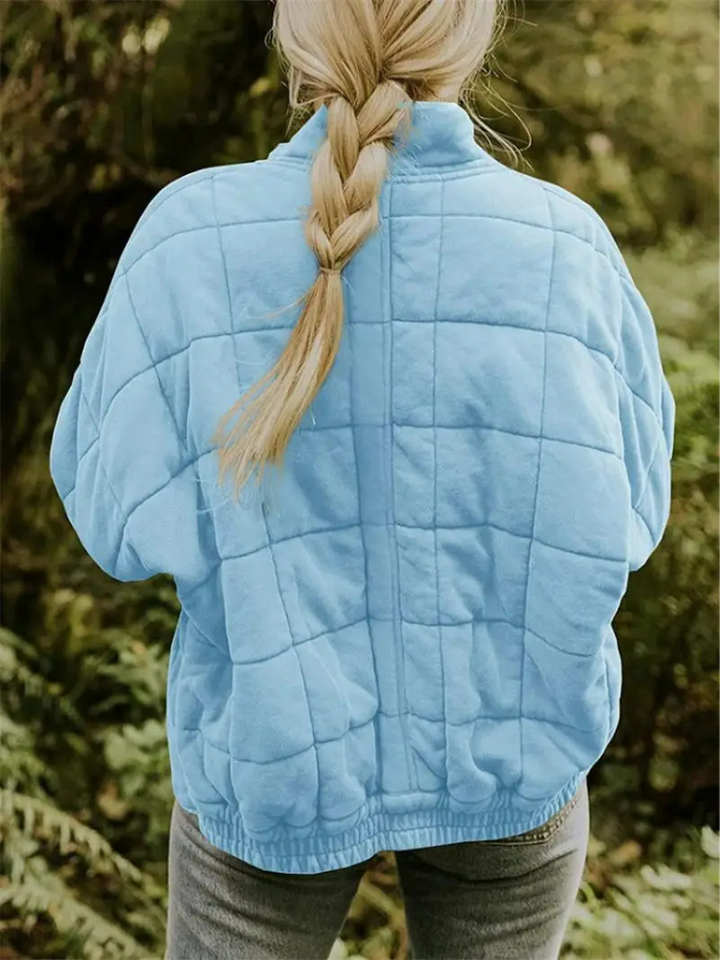 Oversized ocieplana kurtka przejściowa - Eliza-Ciemnoszary-S-Trend Polska