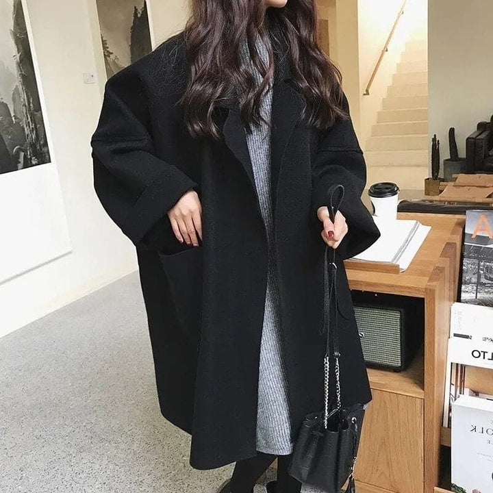 Oversized płaszcz trench Wolblend - Aura-Kawa-S-Trend Polska