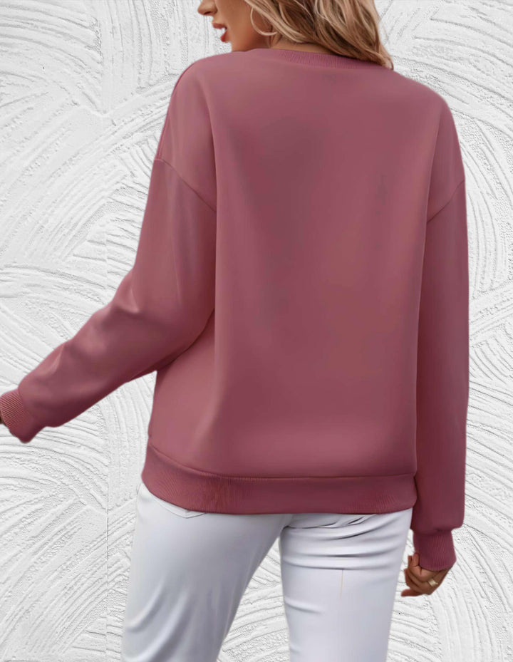 Oversized Sweter Damski z Okrągłym Dekoltem - Luna-S-Biały-Trend Polska