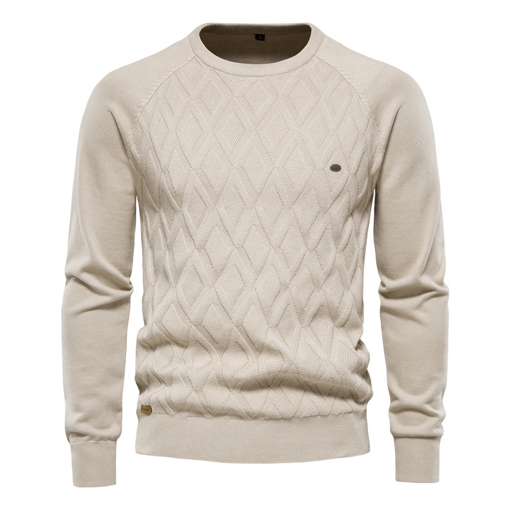 Oxford Męski Sweter – Sterling-Beżowy-S-Trend Polska