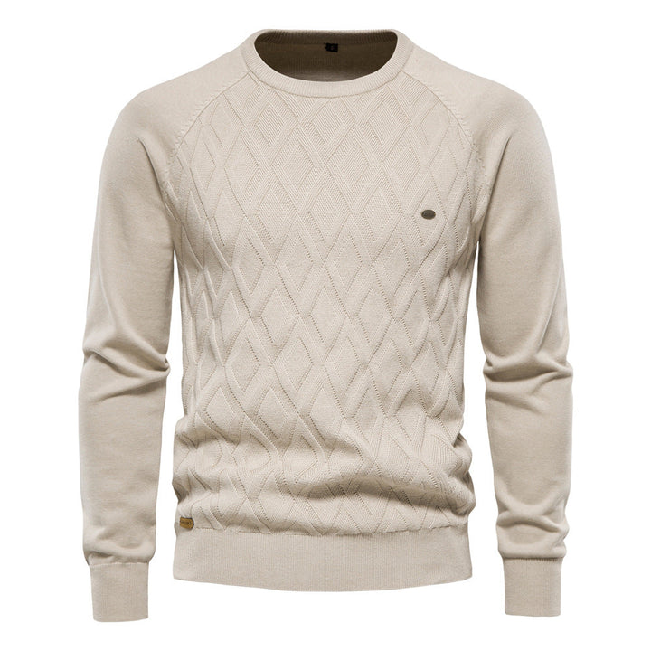 Oxford Męski Sweter – Sterling-Beżowy-S-Trend Polska