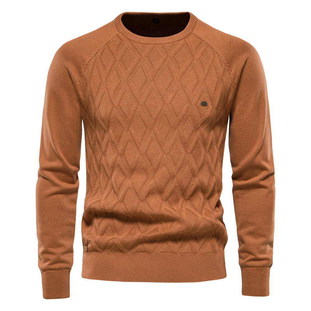 Oxford Męski Sweter – Sterling-Khaki-S-Trend Polska