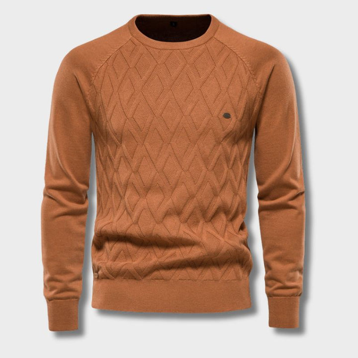 Oxford Męski Sweter – Sterling-Khaki-S-Trend Polska
