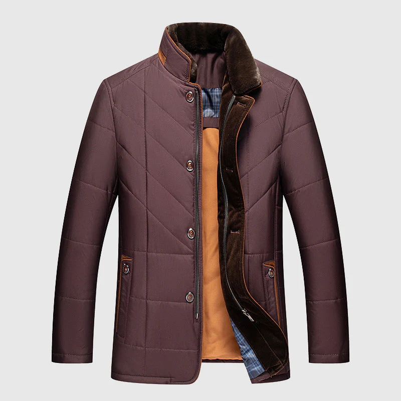 Padded Męska Kurtka Zimowa z Technologią Premium Izolacji - Arctix Pro-Bordeaux czerwony-M-Trend Polska