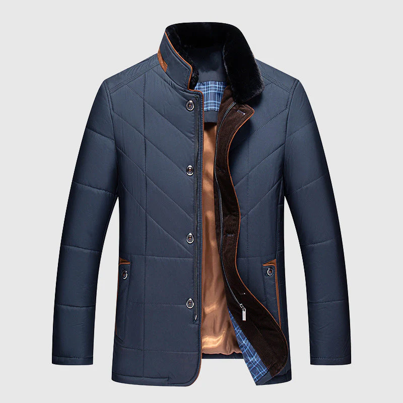 Padded Męska Kurtka Zimowa z Technologią Premium Izolacji - Arctix Pro-Ciemnoniebieski-M-Trend Polska
