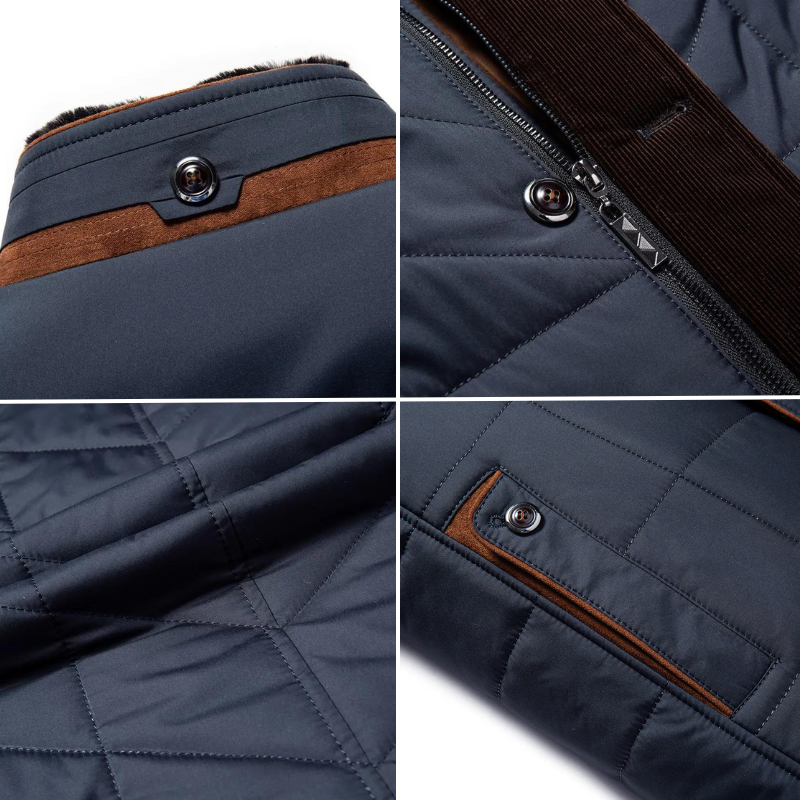 Padded Męska Kurtka Zimowa z Technologią Premium Izolacji - Arctix Pro-Ciemnoniebieski-M-Trend Polska