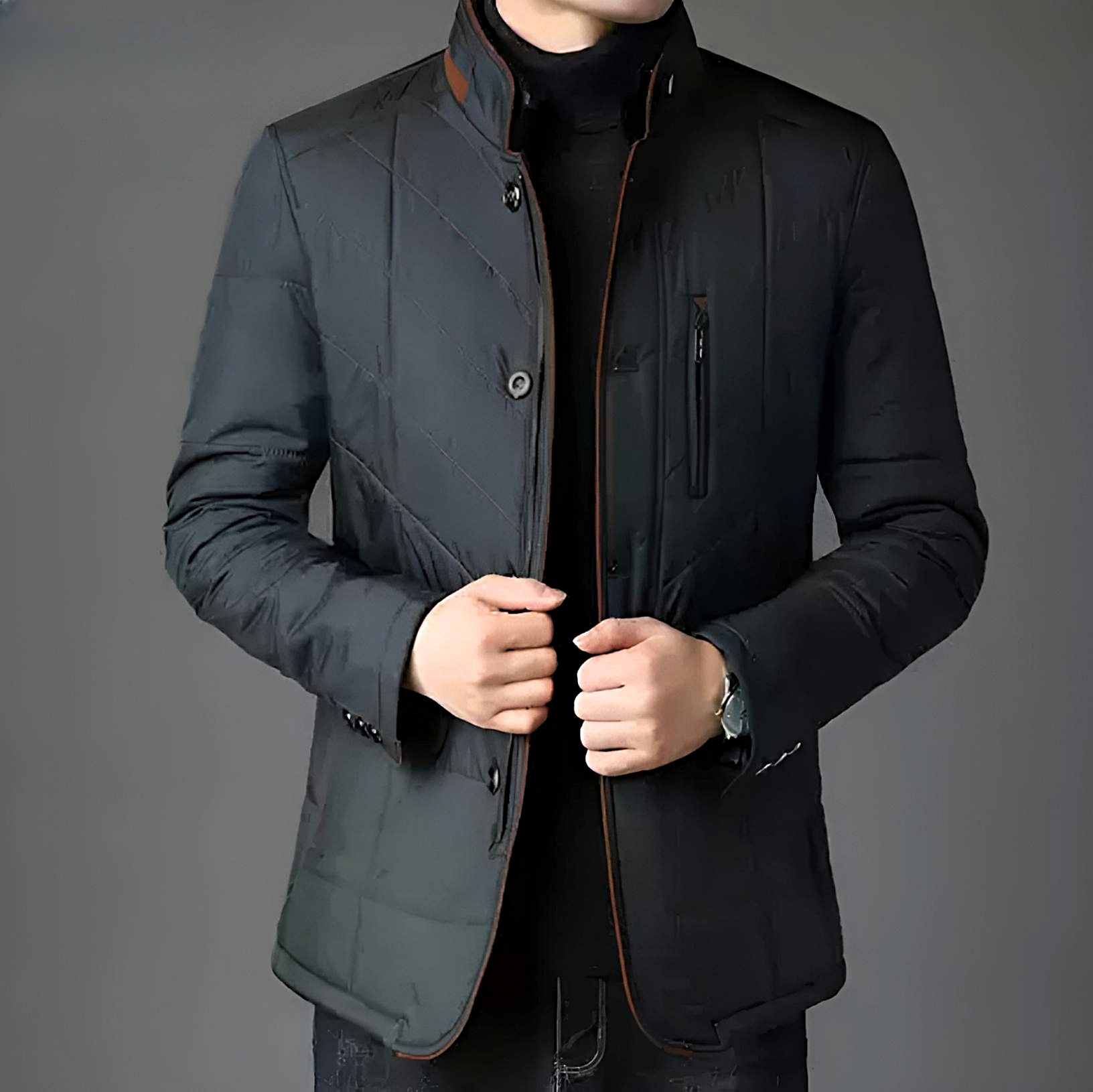 Padded Męska Kurtka Zimowa z Technologią Premium Izolacji - Arctix Pro-Ciemnoniebieski-M-Trend Polska