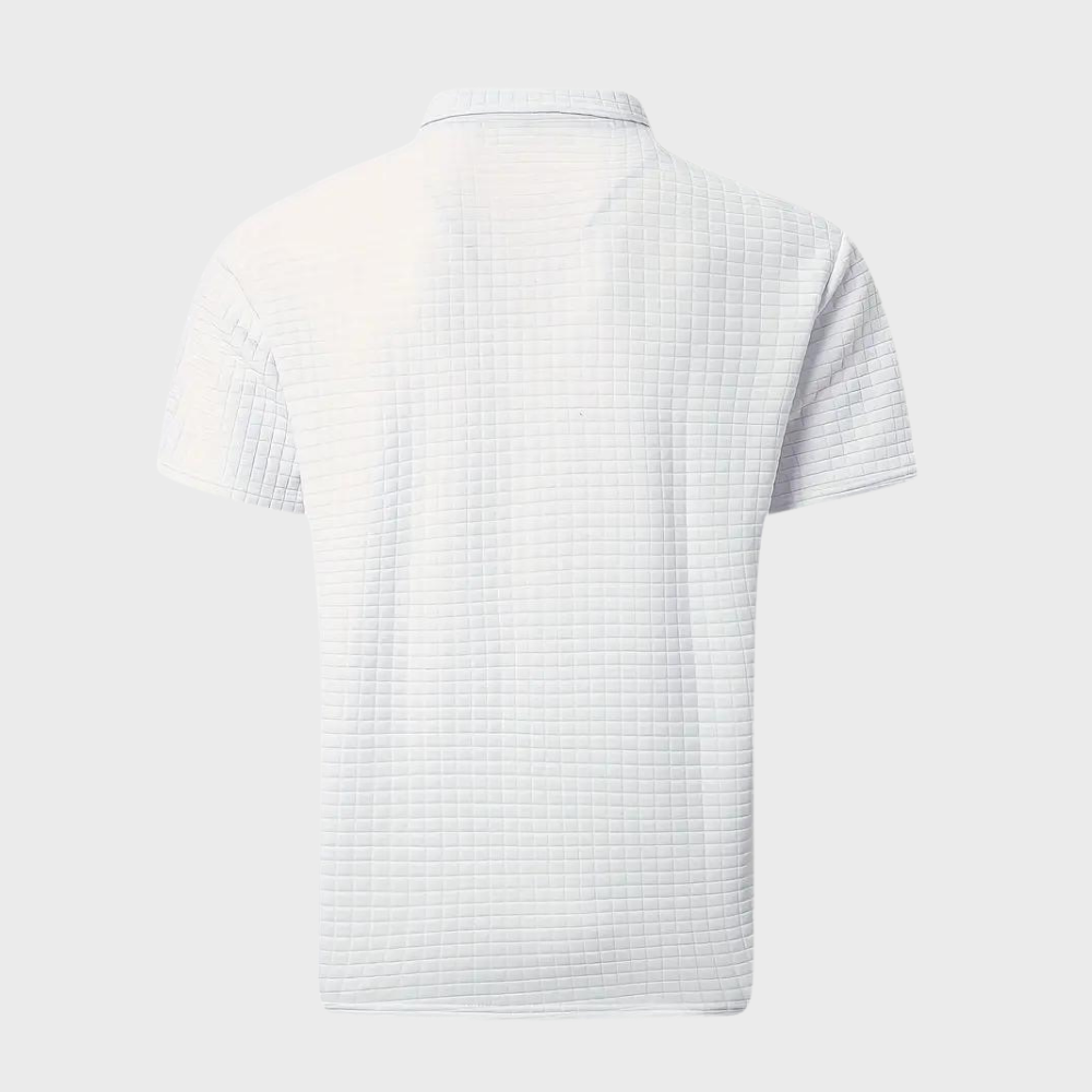 Paolo - Modna koszulka polo dla mężczyzn-Biały-S-Trend Polska