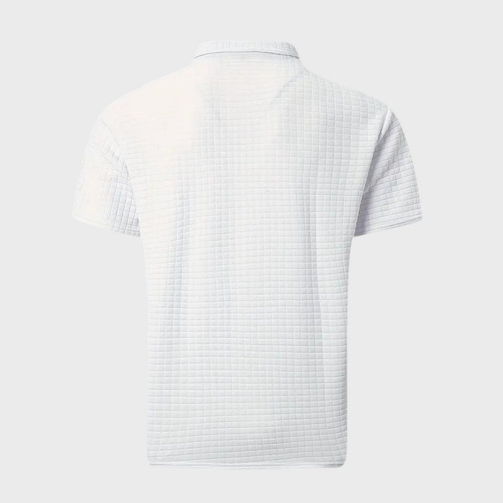 Paolo - Modna koszulka polo dla mężczyzn-Biały-S-Trend Polska