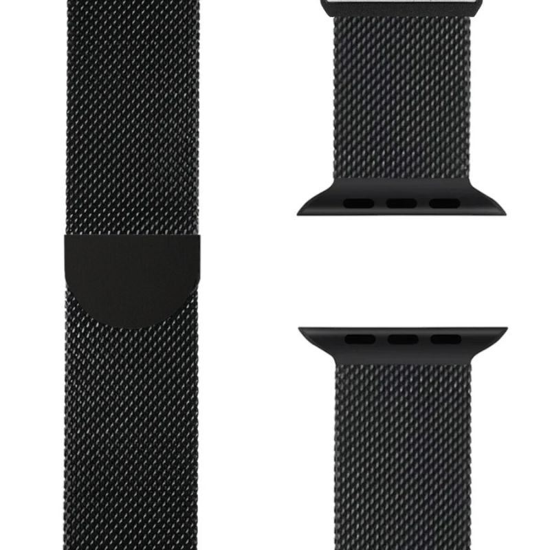 Pasek Milanese do Apple Watch – SteelFlex-Czarny-3.8 cm | 4.0 cm | 4.1 cm | 4.2 cm-Trend Polska