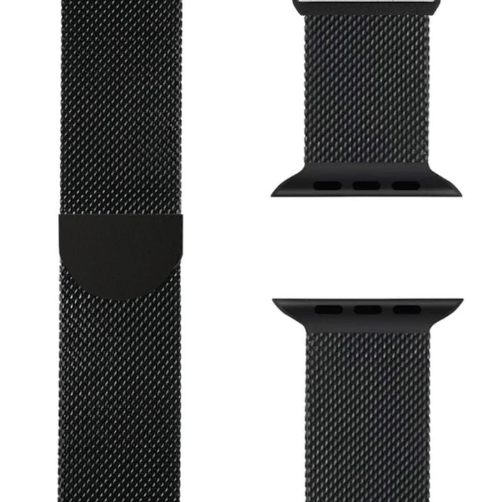 Pasek Milanese do Apple Watch – SteelFlex-Czarny-3.8 cm | 4.0 cm | 4.1 cm | 4.2 cm-Trend Polska