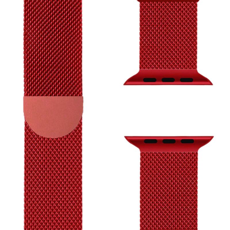 Pasek Milanese do Apple Watch – SteelFlex-Czerwony-3.8 cm | 4.0 cm | 4.1 cm | 4.2 cm-Trend Polska