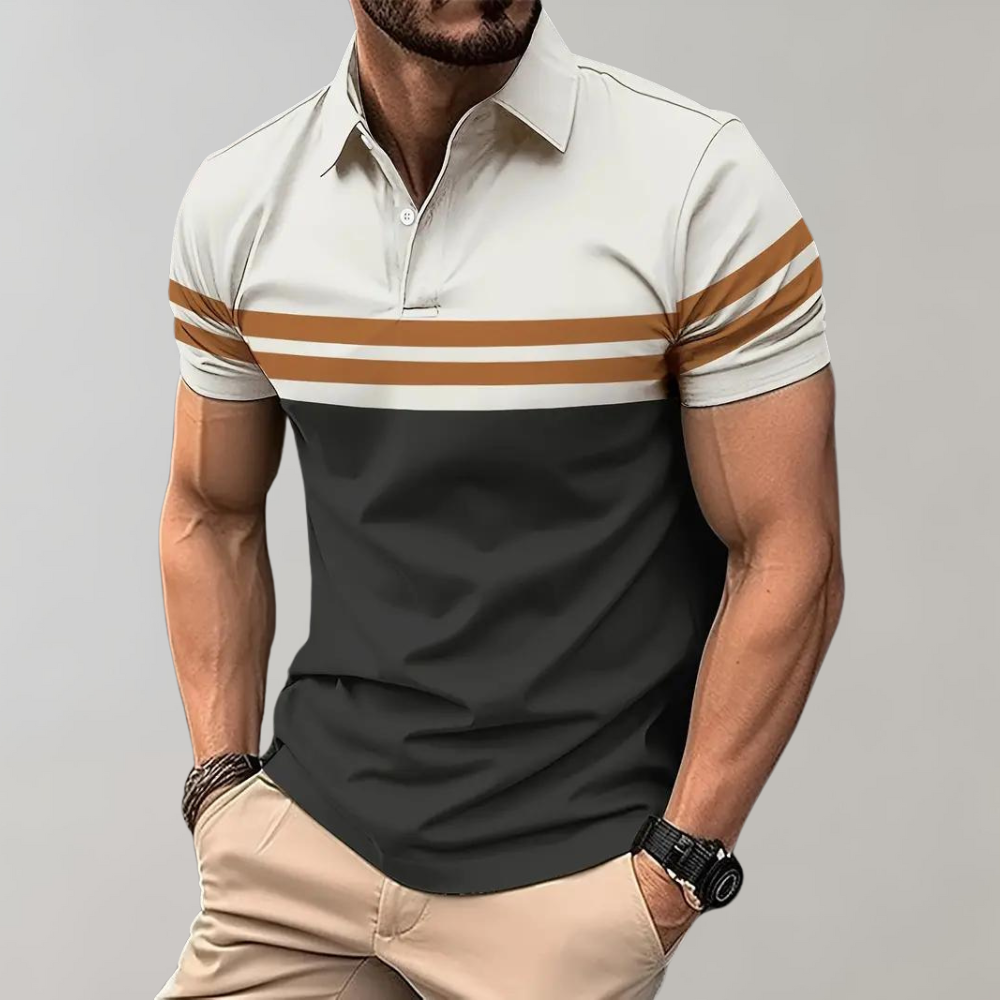 Paski Męski Poloshirt – Mauro-S-Trend Polska