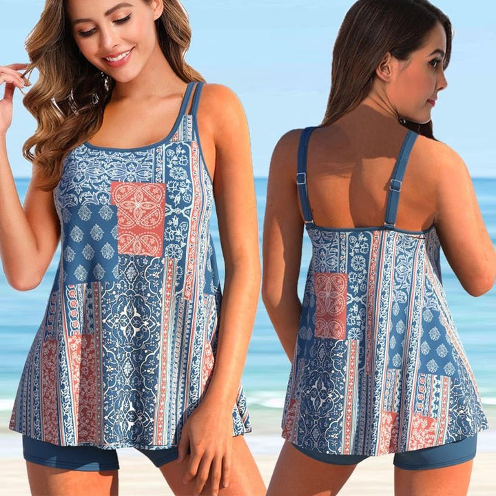 Plus Size Tankini na Plażę i Basen - Marielle-Temat morski-S-Trend Polska