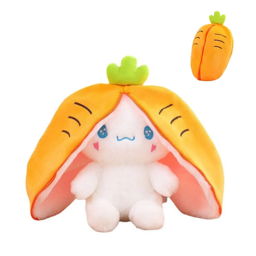 Pluszowa zabawka, która zmienia się w owocową przytulankę - BerryBunny-Cynamonowy pies - Marchew-20cm (7,9 cala 0,2kg)-Trend Polska