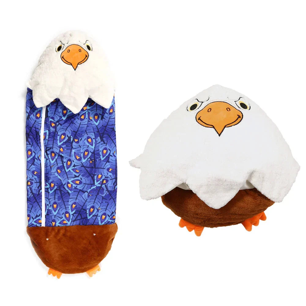 Pluszowy Przyjaciel i Śpiwór w Jednym - SnoozeBuddy-Orzeł-Mały （135×50cm）-Trend Polska