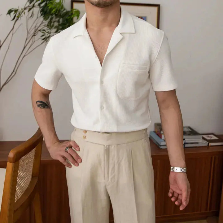 Podstawowa męska koszula – Nolan-Khaki-S-Trend Polska