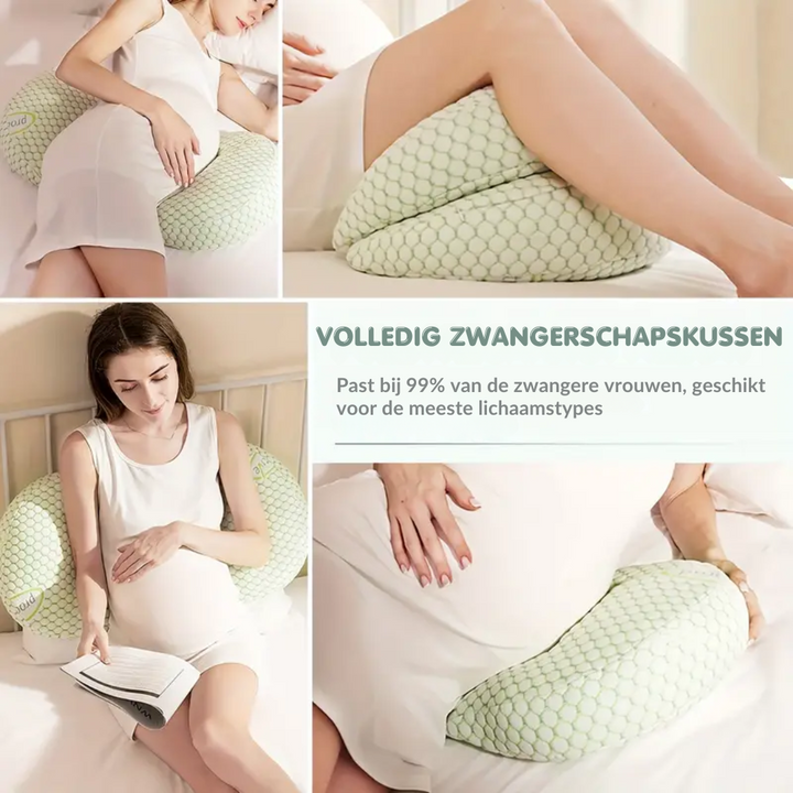 Poduszka ciążowa dla optymalnego wsparcia - MamaComfort-Zielony-Trend Polska