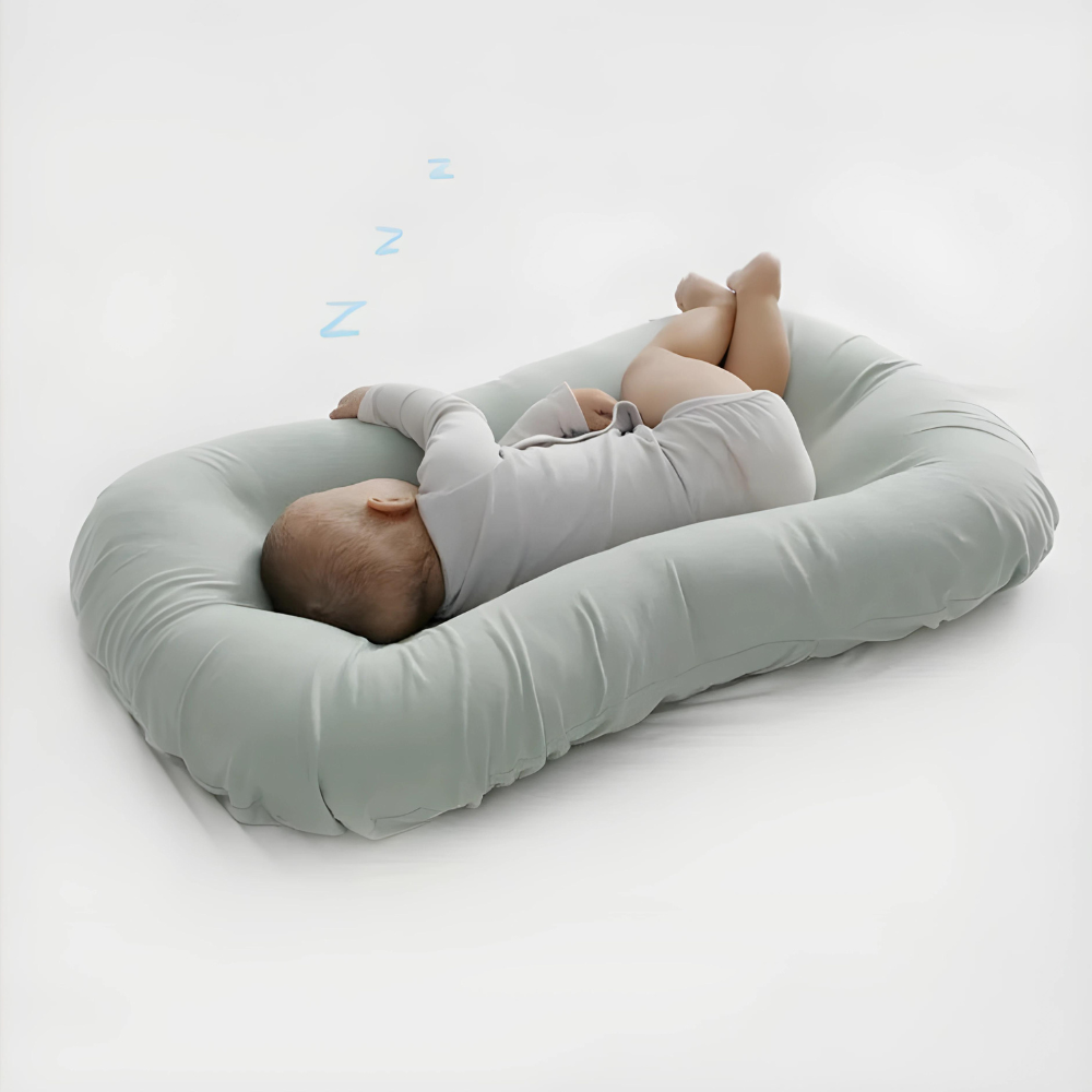 Poduszka dla niemowląt DreamNest | Bezpieczna, wygodna, ergonomiczna, miękka i uniwersalna-Zielony-Trend Polska