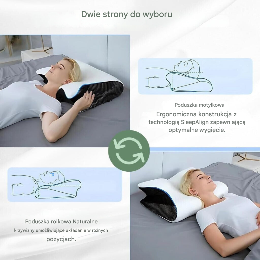 Poduszka ortopedyczna - DreamAlign-Biały Czarny-Trend Polska