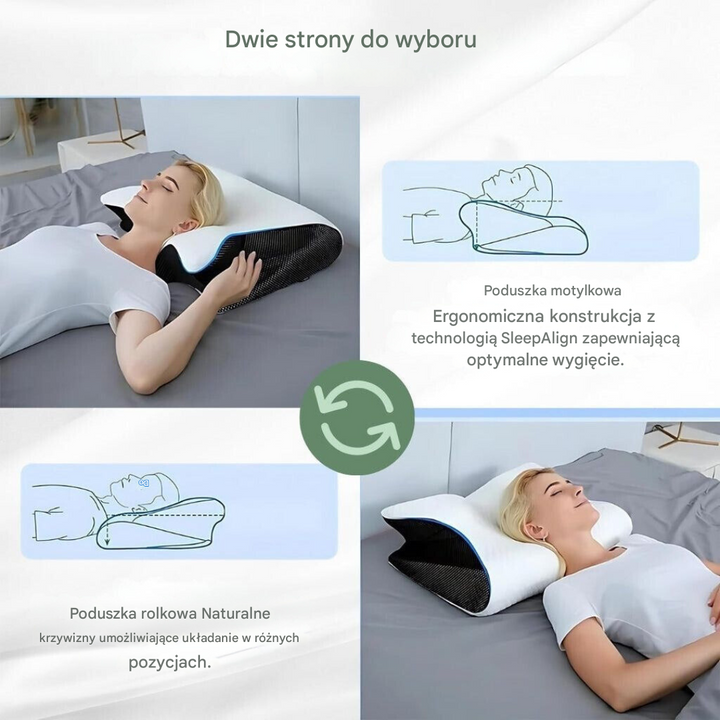 Poduszka ortopedyczna - DreamAlign-Biały Czarny-Trend Polska