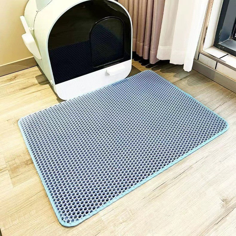Podwójna mata na kuwetę dla kotów (1+1 gratis!) – PawCatch-Niebieski-30*30cm-Trend Polska